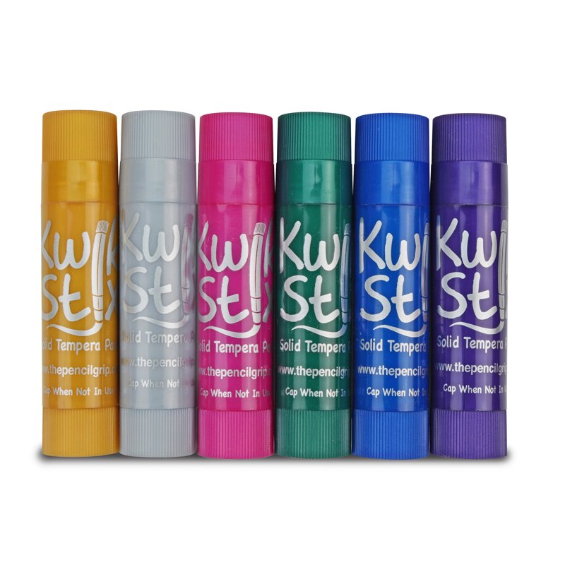 Metallic Kids Paint Sticks - Washable, Quick-Drying Art Supplies, 6 Colors