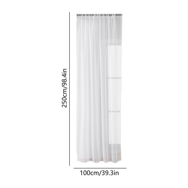 Outdoor Sheer Voile Curtain Waterproof UV Resistant Light Filtering Drape