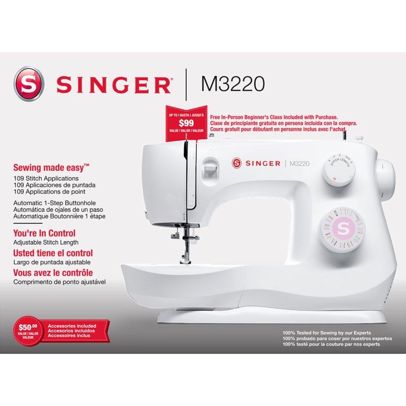 Portable Sewing Machine with 108 Stitch Options & LED Light