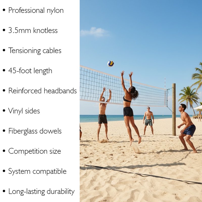 Ultimate Volleyball Net for Indoor and Outdoor Play – 32x3 Feet, Reinforced