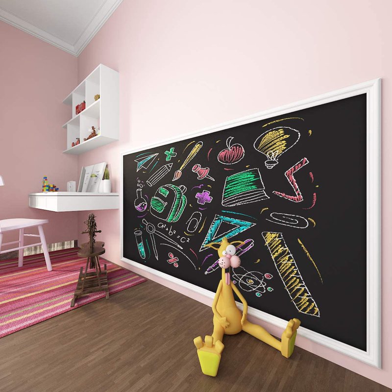 Removable Chalkboard Contact Paper Roll - Self-Adhesive Wall Decal for Home and Office