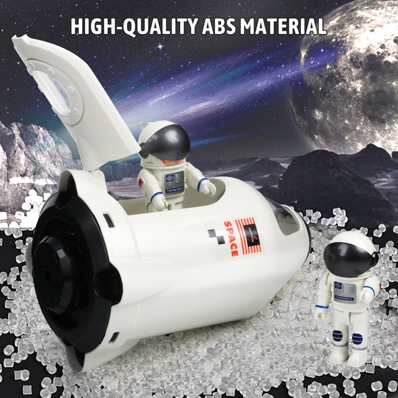 Space Rocket Toys for Kids 5-7 Years - STEM Science Kit with Projection Lamp