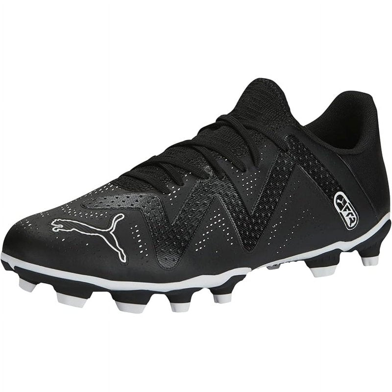 Puma Future Play FG/AG Junior Soccer Cleats — Black White, Size 12.5
