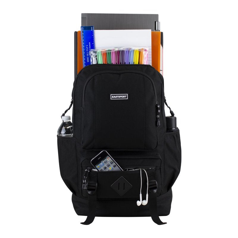 Unisex Laptop Backpack with Tech Pockets & Water-Resistant Bottom