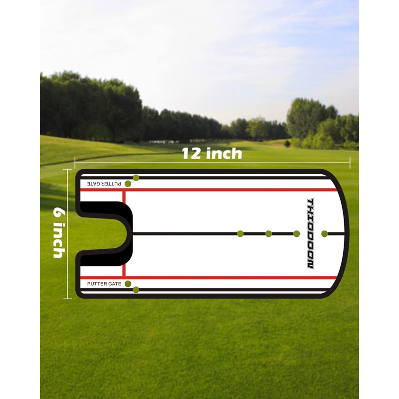 Golf Putting Alignment Mirror - Ultra-Thin 3mm Practice Aid with Carry Bag