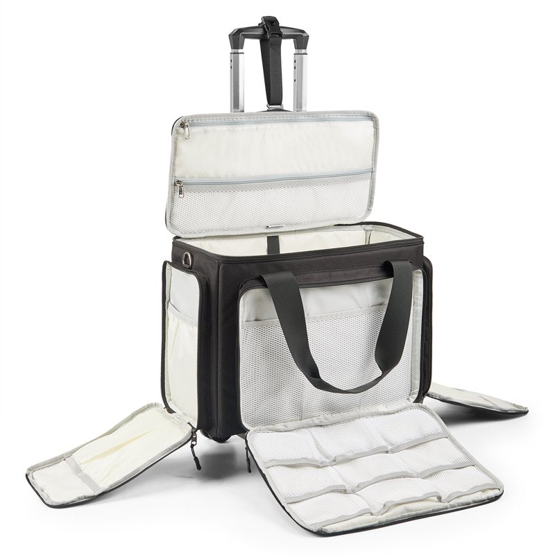 Rolling Sewing Machine Case with Universal Wheels & YKK Zippers - Fits Most Standard Models