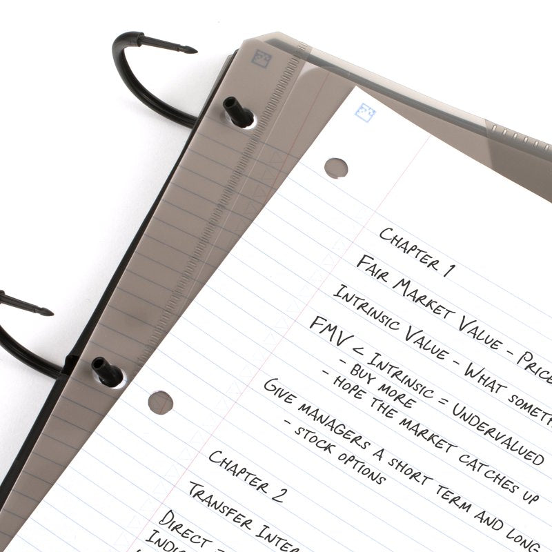 Refillable College Ruled Notebook with 1-Inch Rings and Study App, Pacific Blue