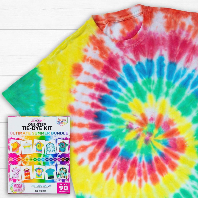 Tie-Dye Kit with 30 Vibrant Dyes & Accessories - Rainbow Summer Bundle