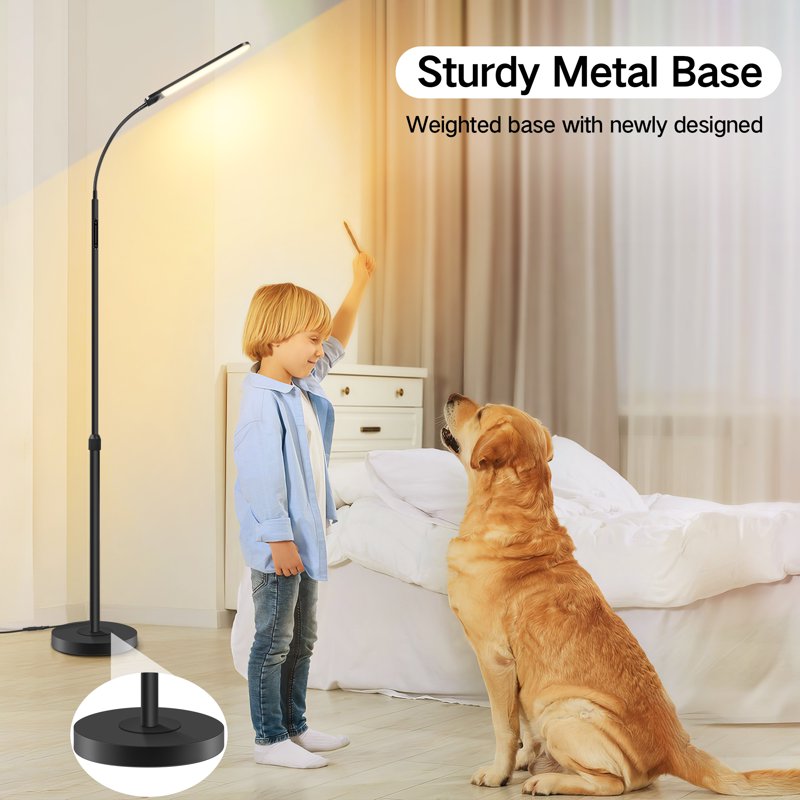 Adjustable LED Floor Lamp with Remote & Touch Control for Living Room & Bedroom