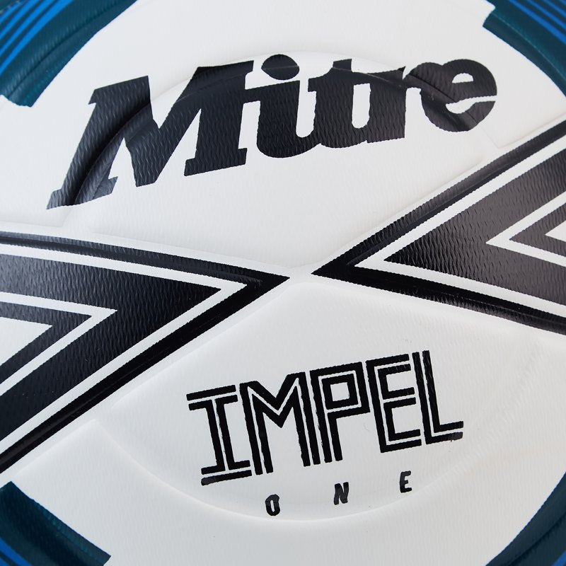 Mitre Impel One Training Soccer Ball - 3, Tidal Teal - 6-Panel, Soft-Touch