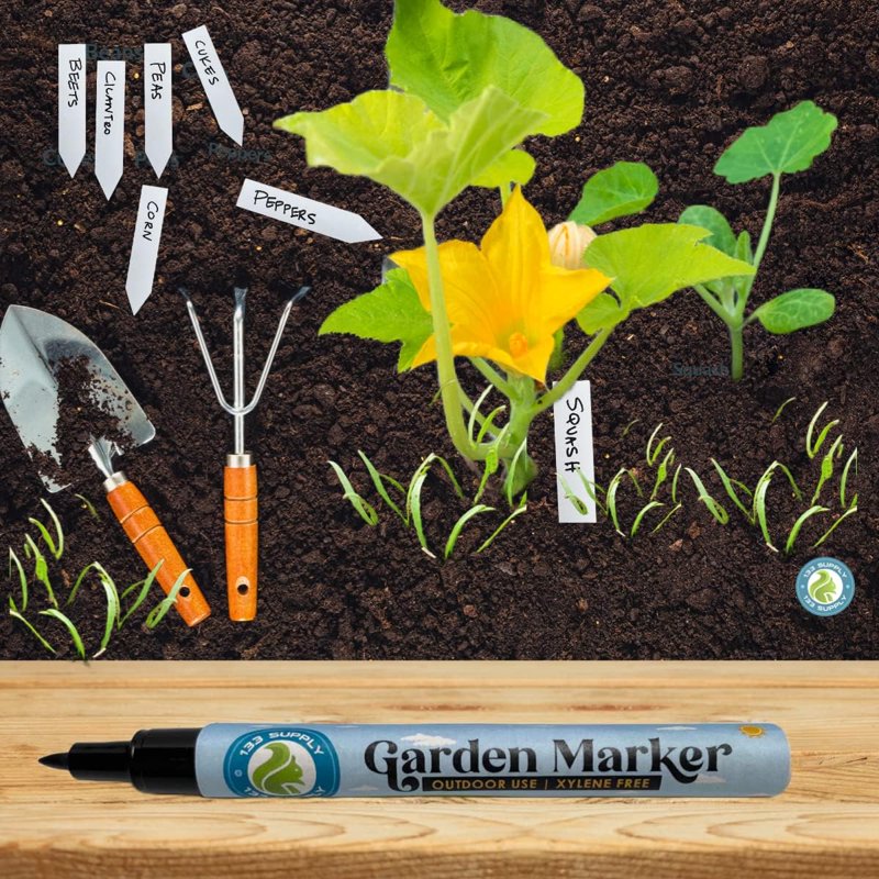 2 Pack Waterproof Garden Markers Pens for Plant Labels Outdoor & Indoor Gardening