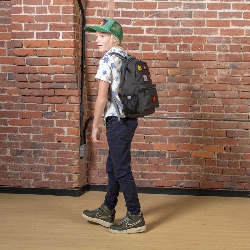 Customizable Unisex Patch Backpack with 46 LEGO Patches - Black