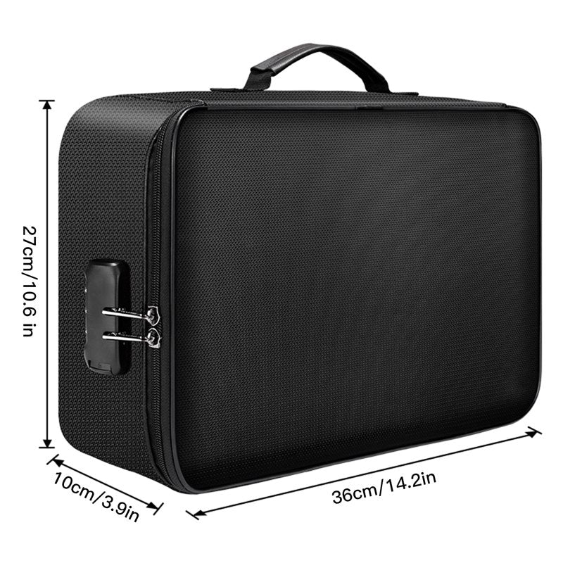 Fireproof Document Bag with Lock Zipper Water & Fire Resistant Storage Pouch