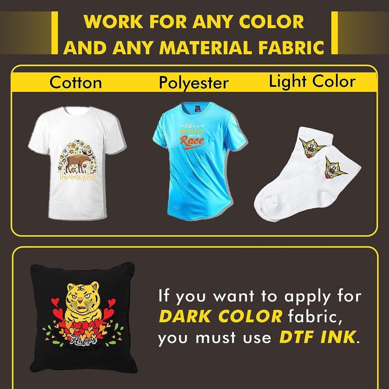 A-SUB DTF Transfer Sheets 13x19 Inch | 100 Sheets for Dark Fabrics