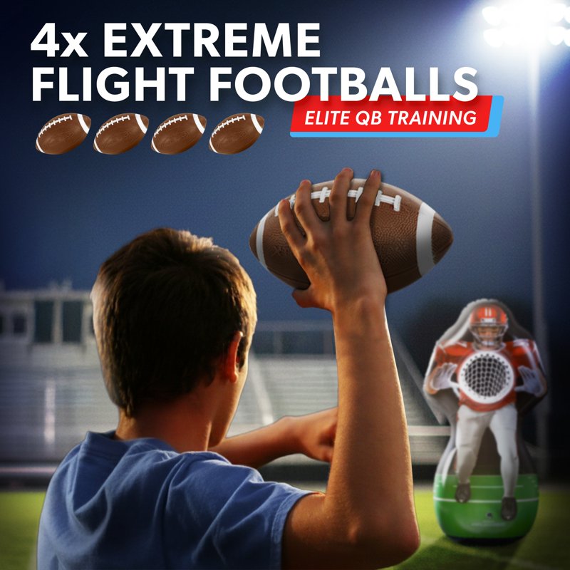 Inflatable Football Toss Game Set with Receiver and Scoreboard - Kids & Adults