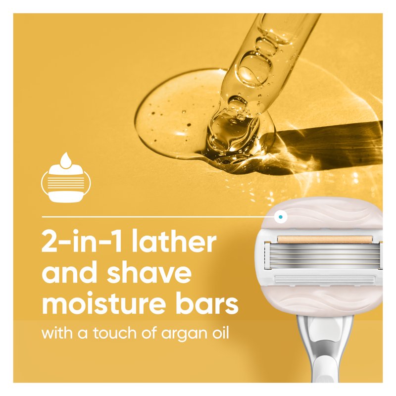 Venus MoistureGlide Razor Kit with 9 Blade Refills for Sensitive Skin
