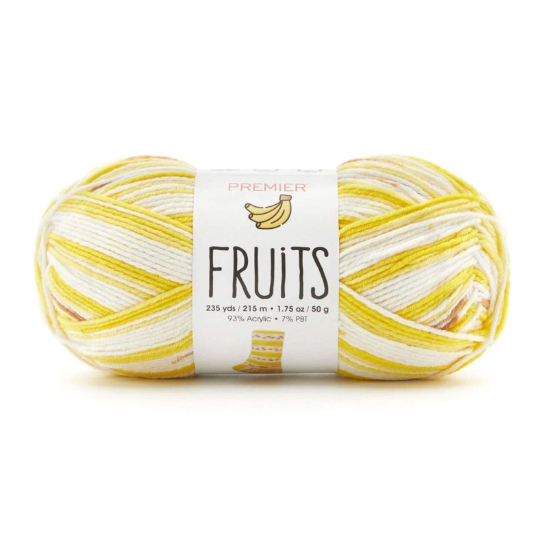 Fruits Self-Patterning Sock Yarn - Bright Colors, Acrylic & PBT Blend