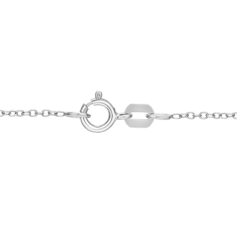 Dramatic Drop Pendant Necklace with Diamond Accents - Two-Tone Gold & Rhodium, Gift-Ready