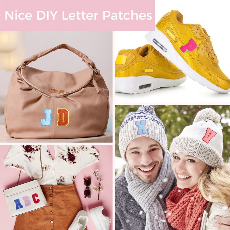 104PCS Colorful Chenille Letter Patches - Iron-On DIY Embroidered A-Z Set