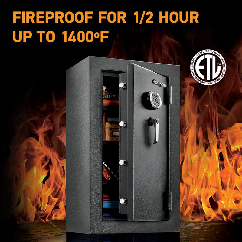 Fireproof Water-Resistant Digital Safe with Keypad - 4.7 Cu Ft
