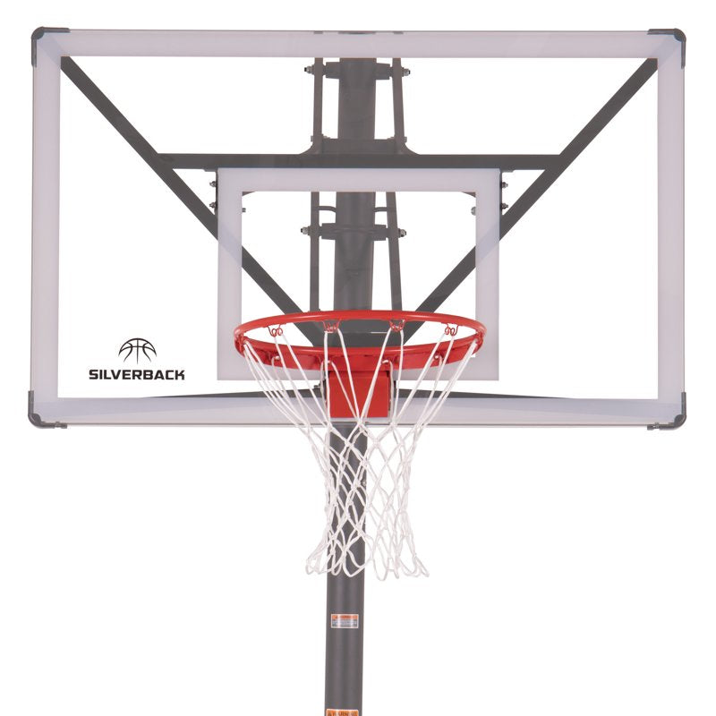 In-Ground Basketball Hoop with 54-Inch Backboard and Adjustable Height
