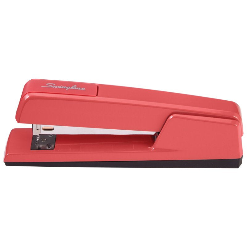 Desktop Stapler for 30 Sheets - Full Size, Jam-Resistant, Raspberry