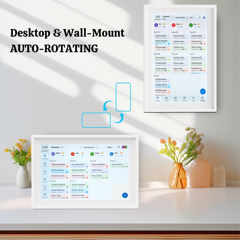 10.1 Inch Digital Calendar Wall Touch Screen Chore Chart Family Organizer