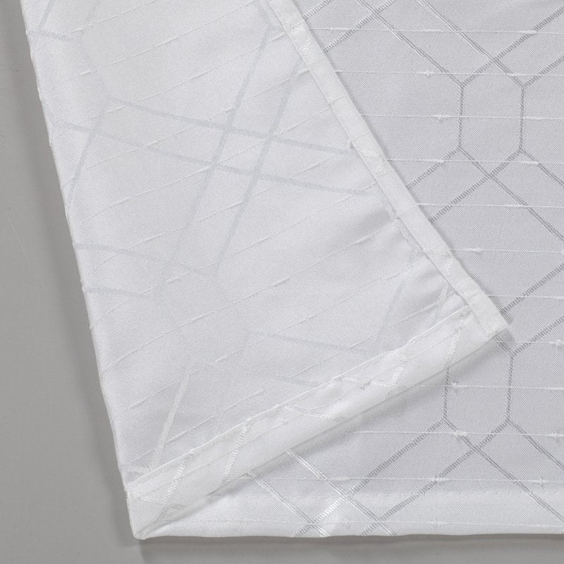 Solid Textured Window Panel 54x84 inches White Modern Drapery