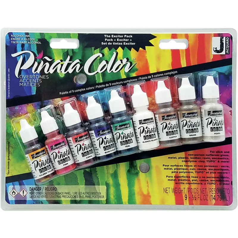 Jacquard Piñata Exciter Pack - 9 Vibrant Colors for Art and Craft