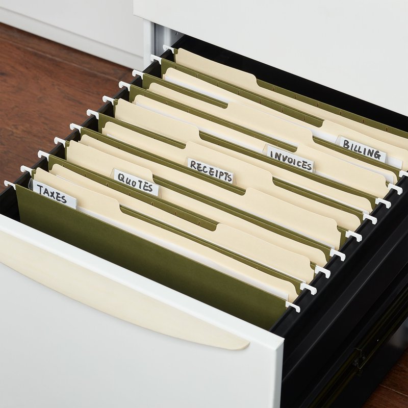 Staples Green Letter Size Hanging File Folders 75-Pack for Office Organization