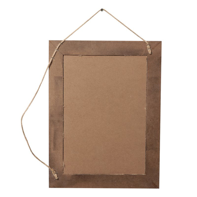 Small Bulletin Board with Linen Fabric & Antique Wooden Frame - Wall Cork Board
