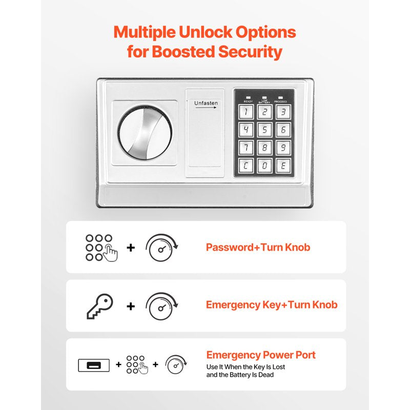 0.6 Cu Ft Drop Safe with Password Lock & Drop Slot - Heavy Duty Cash & Jewelry Security Box
