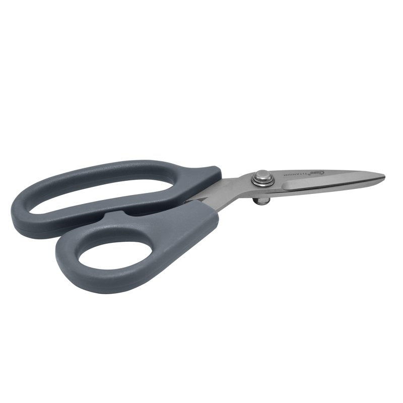 7-Inch Bent Titanium Shears for Gardening - Heavy Duty & Rust-Resistant