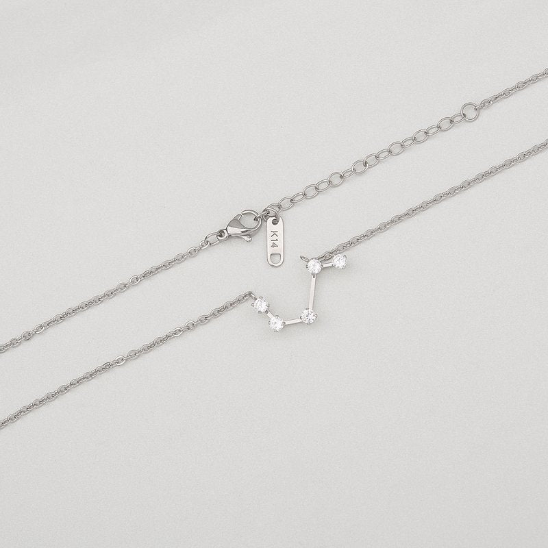 Horoscope Constellation Necklace in Gold Silver Rose Gold - Zodiac Pendant