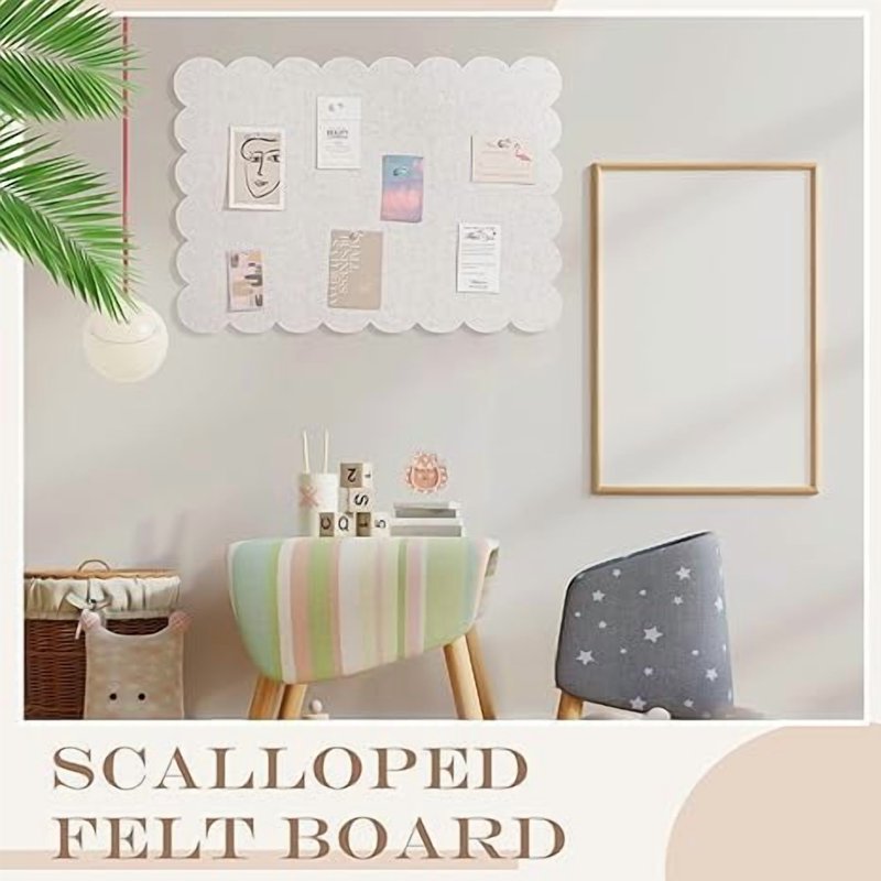 Foldable Felt Bulletin Board 35x24 Self-Adhesive Wall Display for Photos Notes