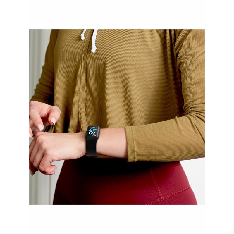 Unisex Fitness Tracker Smartwatch with Silicone Strap - Heart Rate & Activity Monitoring