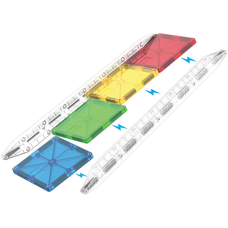 Magna-Tiles Rail Racers 33-Piece Magnetic Construction Set for Kids