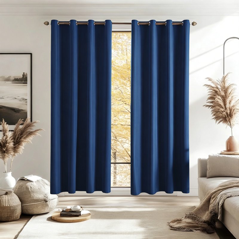 Insulated Blackout Curtains for Windows - Noise & Light Blocker, 59x63in