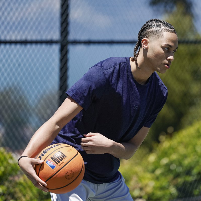 Outdoor Basketball Size 7 29.5 Inch Durable Rubber Basketball for Outdoor Play