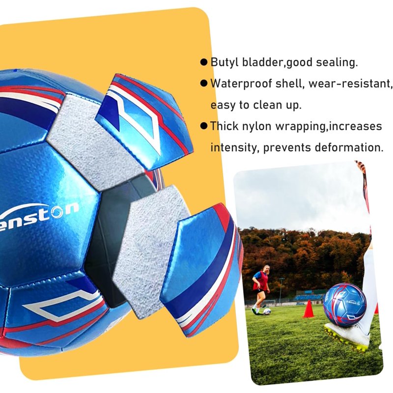 Senston Size 4 Soccer Ball Training Ball with Pump - Official Match Quality for Adults & Youth (Blue, Variation of THIS listing)