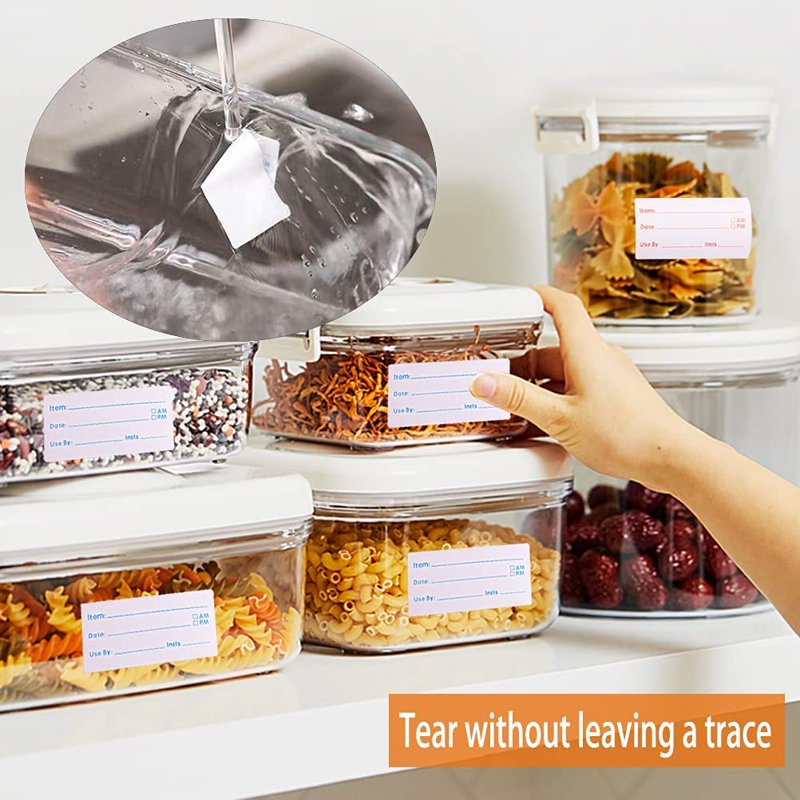 Removable Food Labels Set - 1000 Pieces, 1x2 Inch Date Stickers for Freezer & Refrigerator