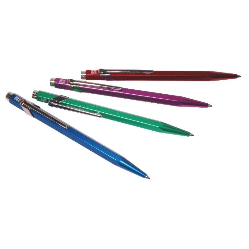 Caran d'Ache 849 Ballpoint Pen - Sapphire Blue, Aluminum Hexagonal Body