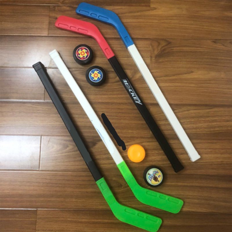 Kids Hockey Stick and Ball Set - Indoor & Outdoor Street Hockey Equipment - Adjustable Height Stick, Puck Included