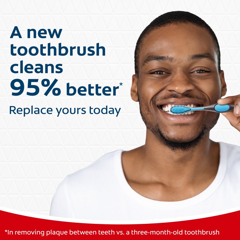 Manual Adult Toothbrush Pack with Soft Floss-Tip Bristles & Tongue Cleaner