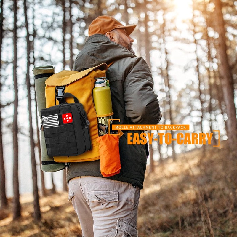 Emergency Survival Kit 250 Pieces with First Aid Supplies and Tactical Backpack