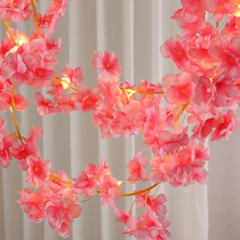 Cherry Blossom Vine String Lights - Copper Wire Fairy Lights for Indoor & Outdoor Decoration