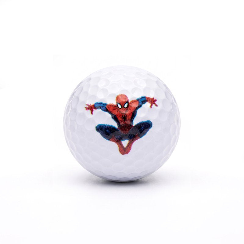 Superhero Golf Balls 12 Pack - Comic Book Style Novelty Golf Set