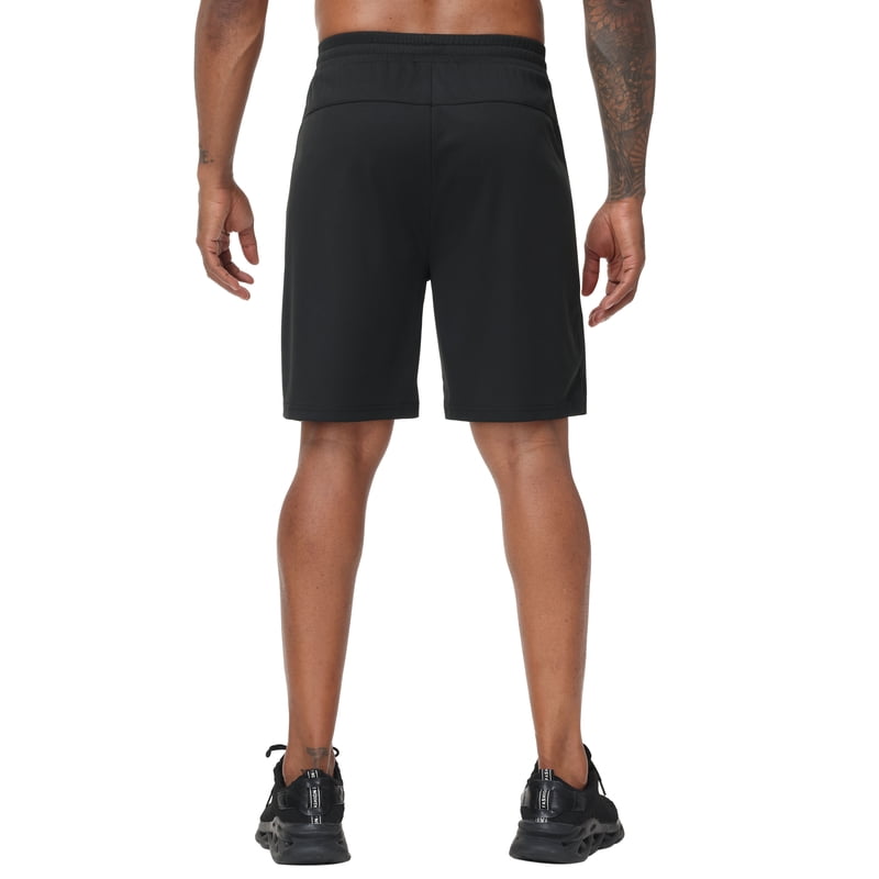 Men's Athletic Running Shorts with Zipper Pockets - Breathable Mesh Quick Dry Gym Wear