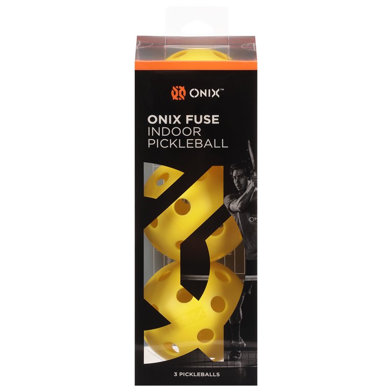 Fuse Indoor Pickleballs Yellow 3-Pack - 3 Balls (Variation: Yellow)