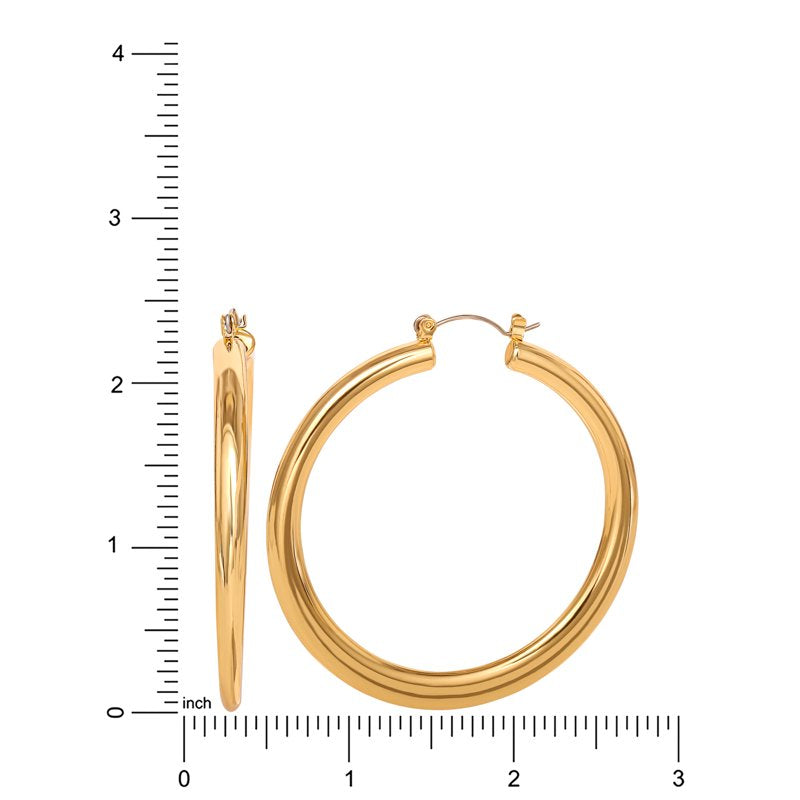 Women's Goldtone Polished Hoop Earrings - Jessica Simpson Accessories